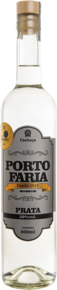 Porto Faria Cachaça Descansada e Armazenada em Tanque de Aço de Inox Prata